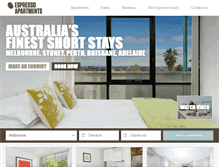 Tablet Screenshot of espressoapartments.com.au